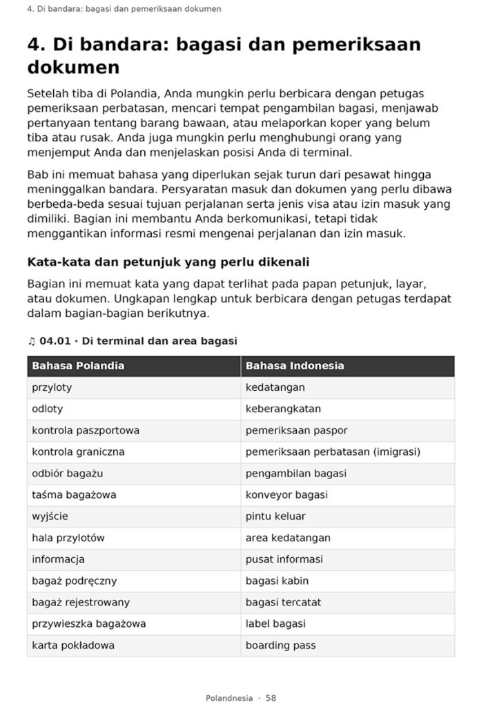 Percakapan Praktis Bahasa Polandia untuk Orang Indonesia - volume 1