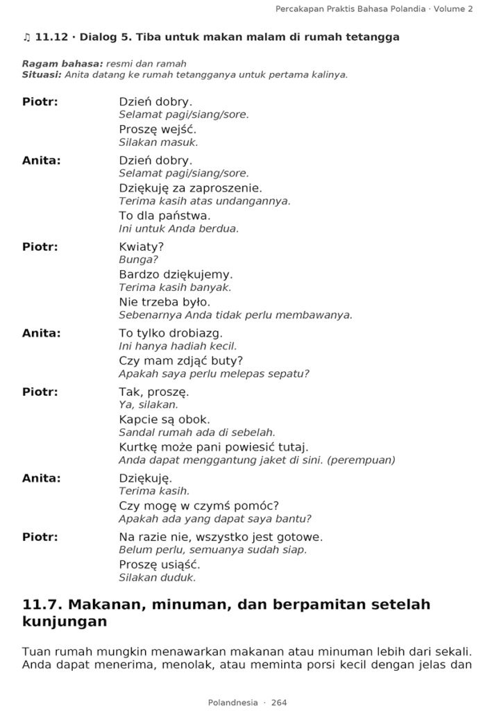 Percakapan Praktis Bahasa Polandia untuk Orang Indonesia - Volume 2